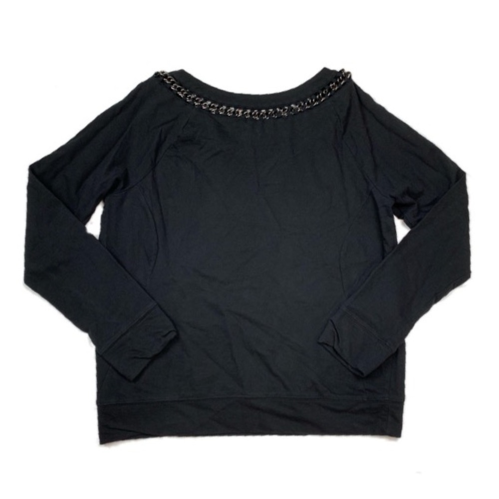 Halogen Black Necklace Chain Collar Long Sleeve
